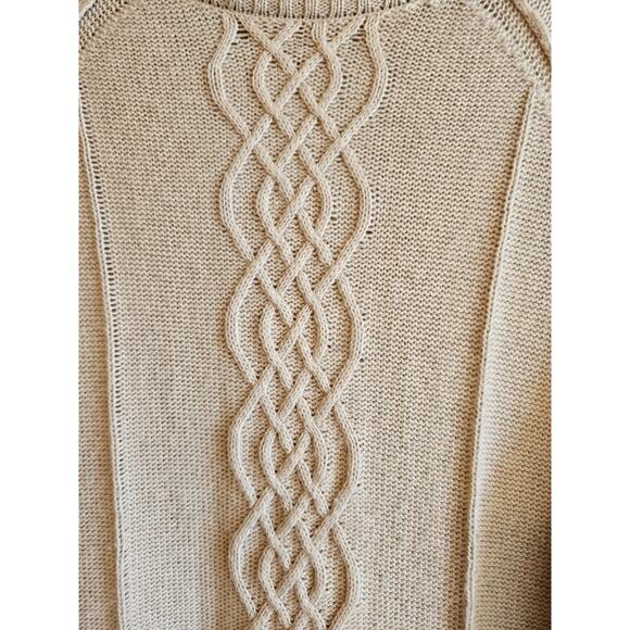 Adventura cashmere,wool blend cable knit sweater, lightweight, fisherman core, S - Picture 3 of 5